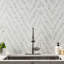 Auralie Luni 11 in. x 14 in. Polished Marble Mosaic Floor and Wall Tile