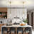 1-Light 7.87" Modern Gold Pendant, Clear Glass for Kitchen Island-1149063684