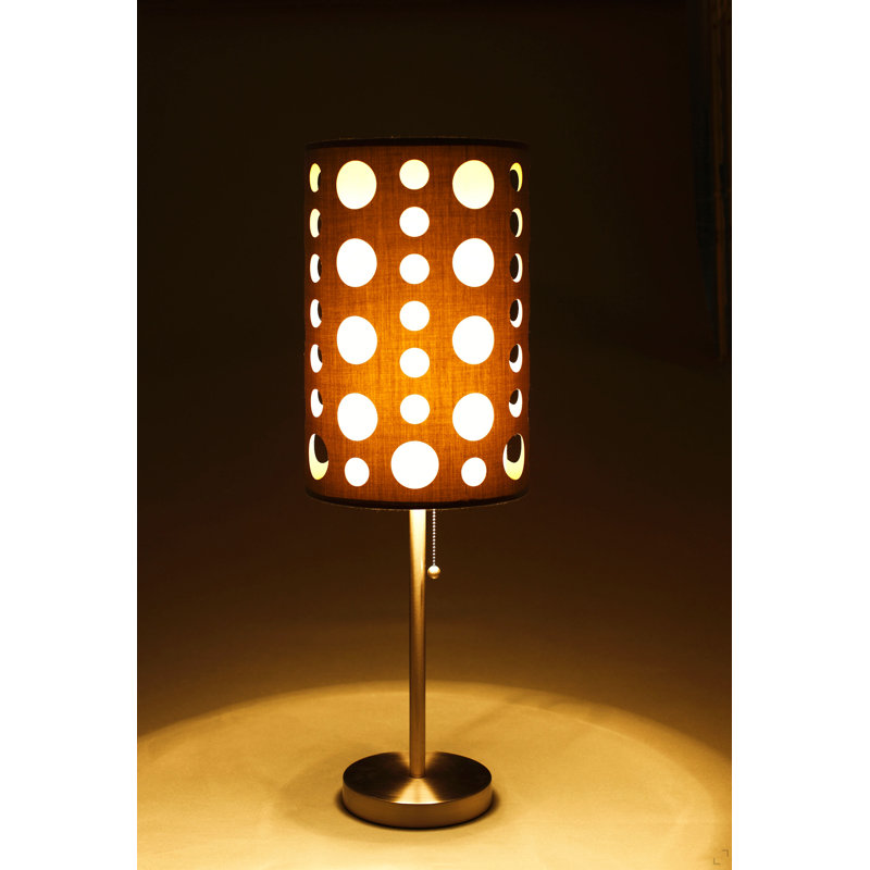 30"H GREY/WHITE RETRO TABLE LAMP