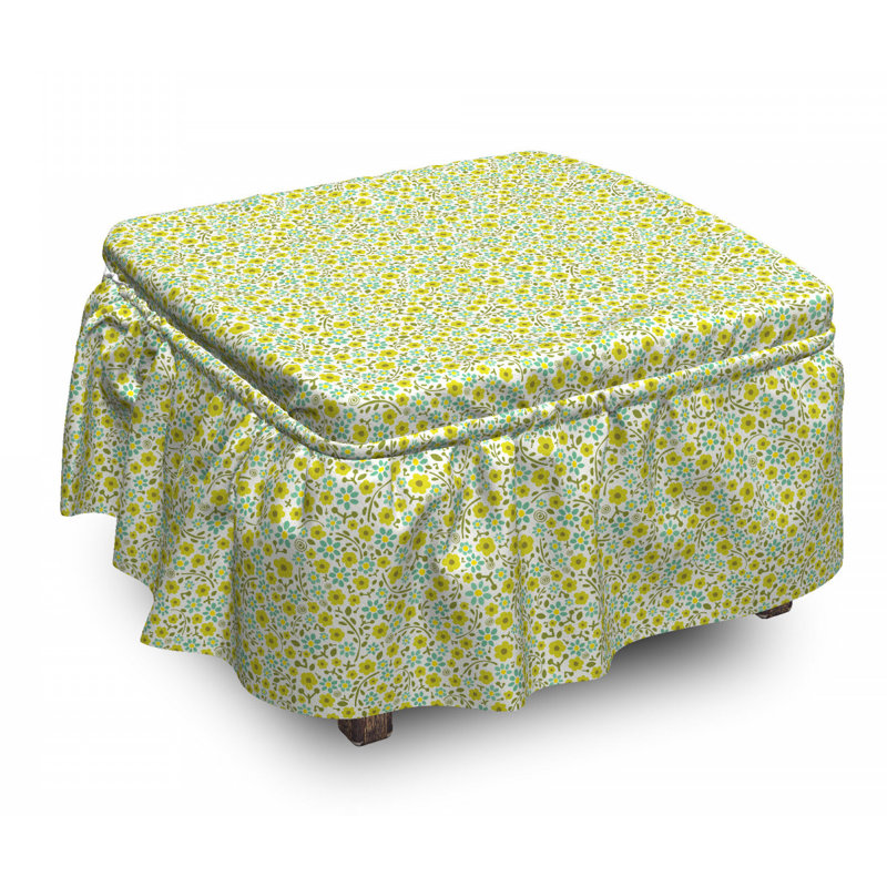 Housse pour repose-pieds spring de fleurs