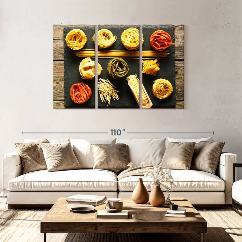 Yarlin Pasta, 48" H x 74" W
