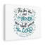 Serve The Lord Light Blue Joshua 24:15 - Wrapped Canvas Print-1607131516