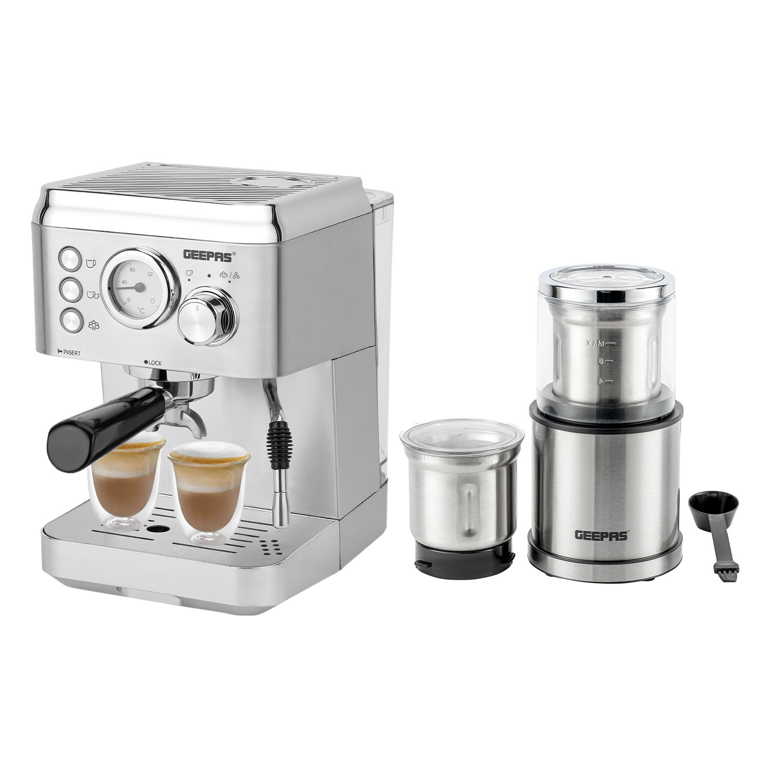 Geepas 1140W Espresso Cappuccino Coffee Machine 200W Coffee