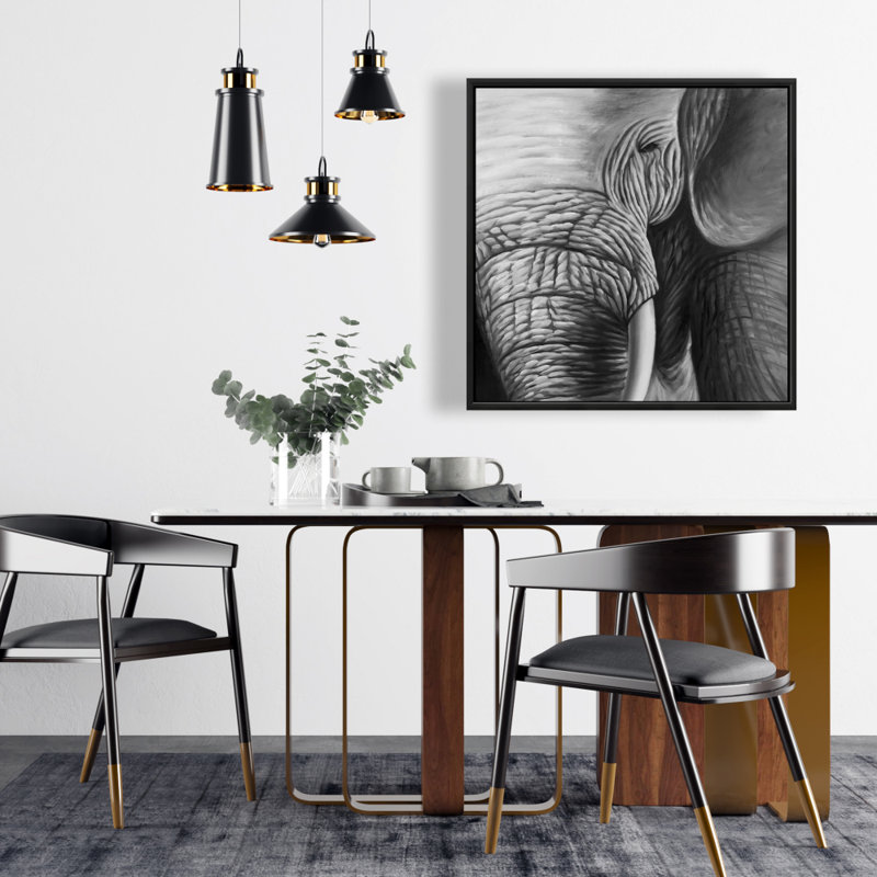 «Éléphant», H 24 po x l 24 po