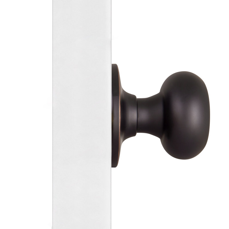 Faux bouton de porte simple Cambridge, Bronze huilé