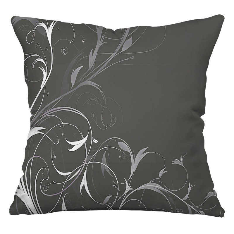 Coussin en coton Swirls, H 18 po x l 18 po