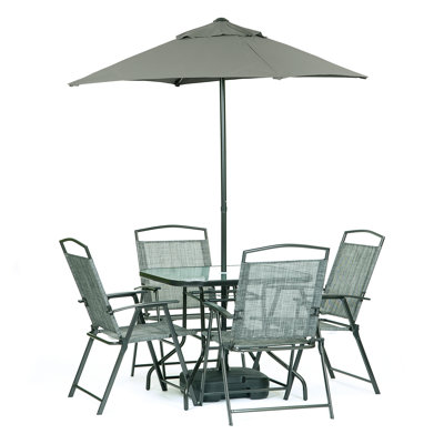 Ensemble de salle à manger 33,8 "de long avec parasol Franics Square