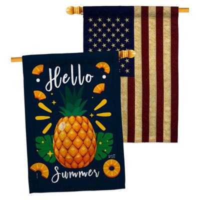 Drapeau de maison en polyester à 2 côtés 40 x 28 po