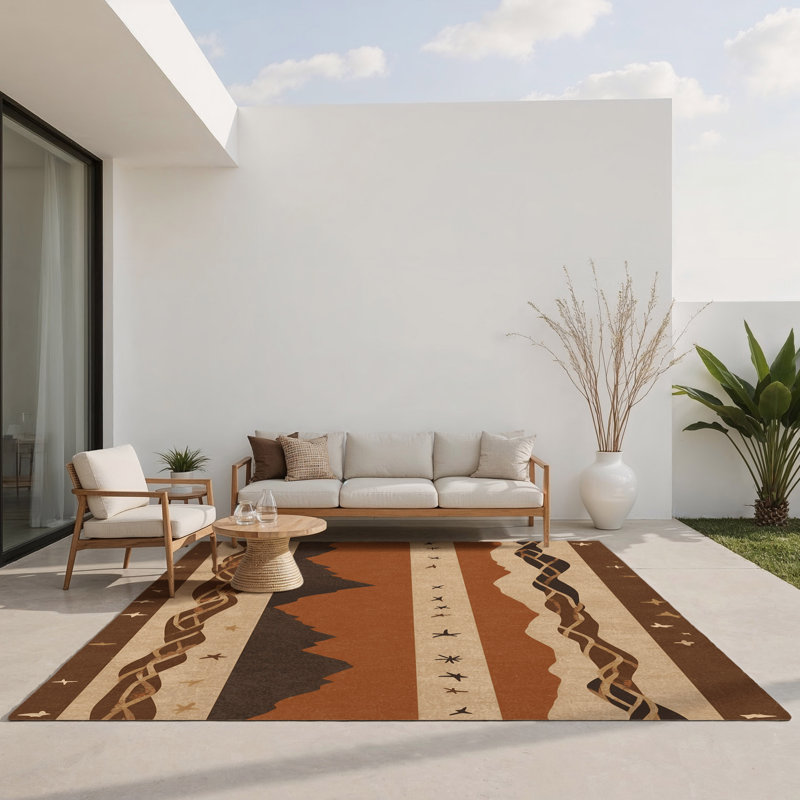 Ripple Sands Indoor And Outdoor Area Rug, Rectangle 4' x 6'