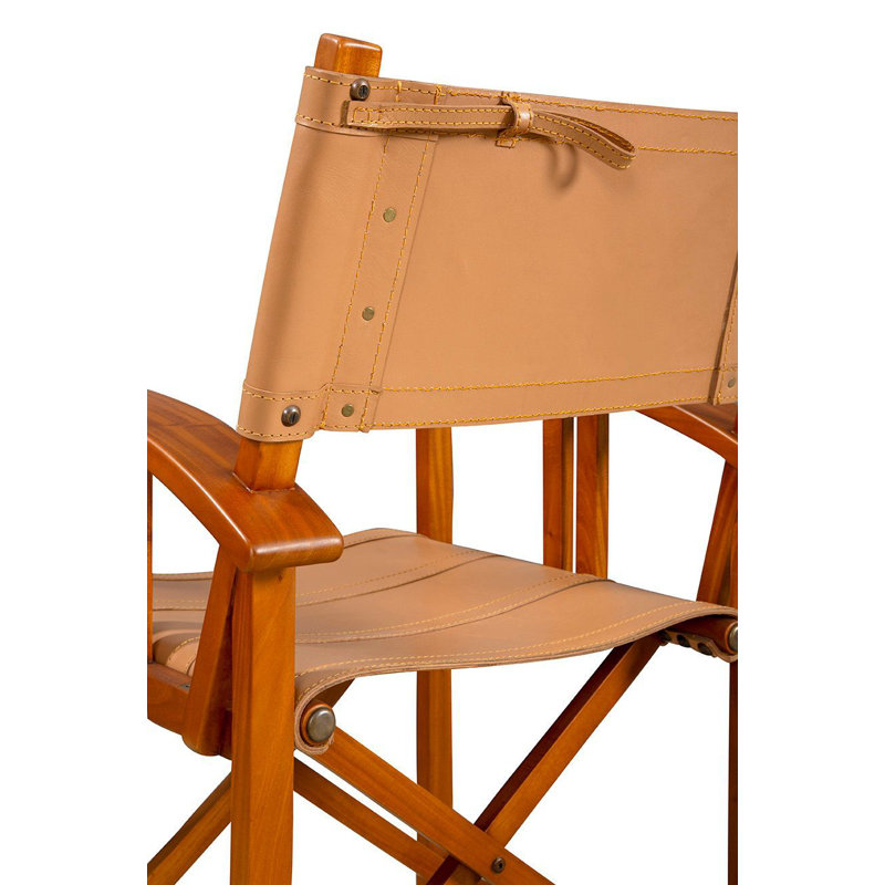 Balago Leather Folding Chair, Brown