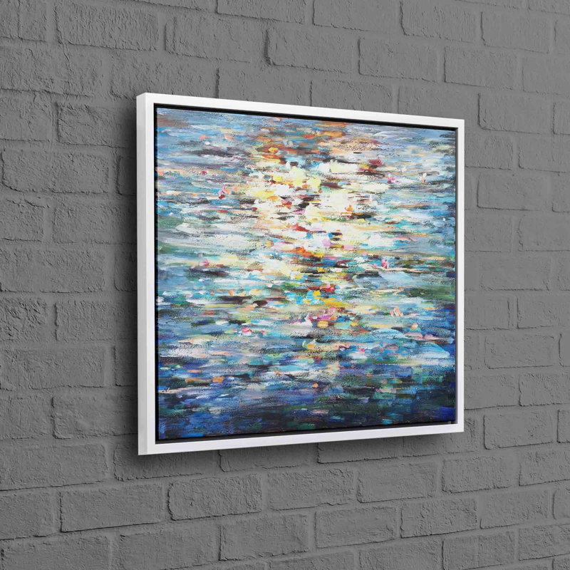Print on Canvas, 20cm H x 20cm W, White, Framed Print without Mat