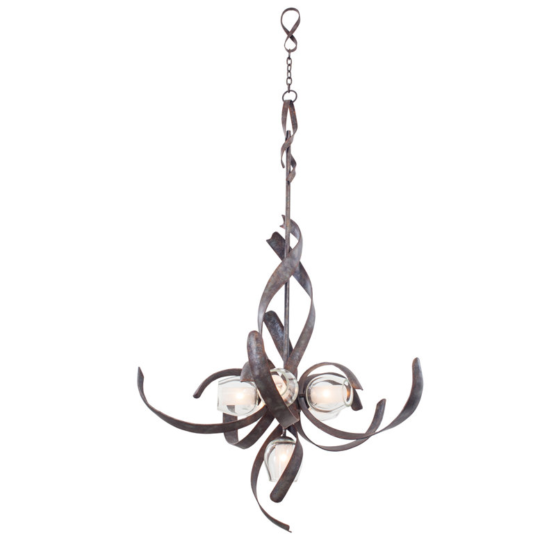 Solana 6 LT Oxidized Copper Tiered Chandelier Kalco