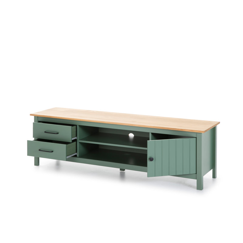 Giardina Unfinished TV Stand for TVs up to 55", Green