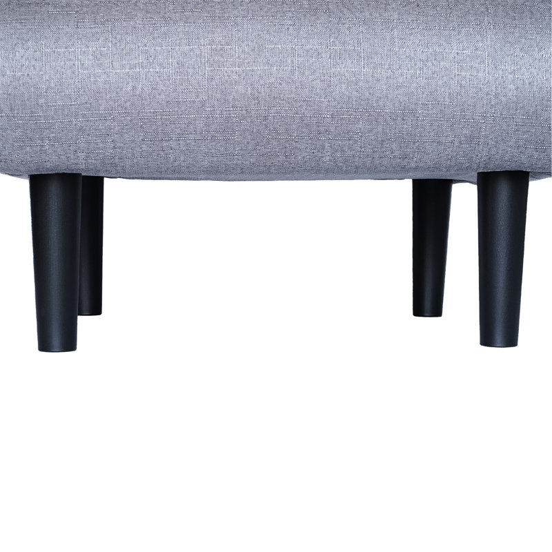 Fauteuil-lit pliable gris - Lin haut, structure en métal, métal de salon pliant facile à assembler, confortable