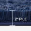 Tapis à poils longs 2X3 ultra doux - texture veloutée élevée, lavable à la machine, envers antidérapant