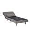Fauteuil-lit moderne en velours pliable avec passepoil - dossier réglable à 3 positions, se convertit en lit en 10 secondes, comprend un oreiller et un canapé-lit gris pour économiser de l'espace-342583055