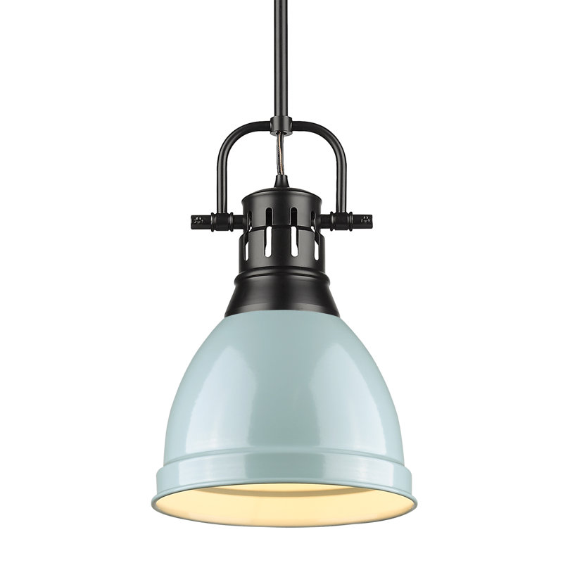Luminaire suspendu unique / remarquable à 1 lumière Ruthie sans accents de matériau secondaire ou d'accent, Écume de mer