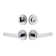 Viaggio Circolo Hammered Texture Rosette Complete Entry Set with Lusso Lever