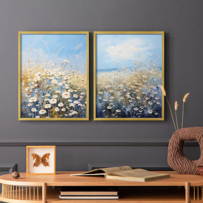 Impression encadrée FLORAL Series V-Premium - prête à être accrochée - aucun clou requis - aucun clou requis