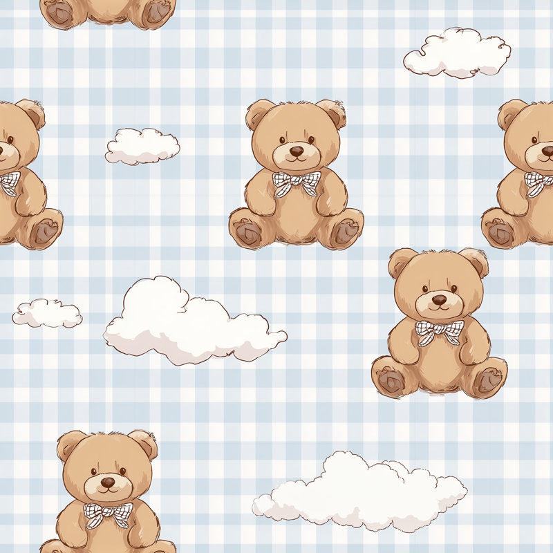 Décoration murale Teddy Bear, Non-Woven Non-Pasted
