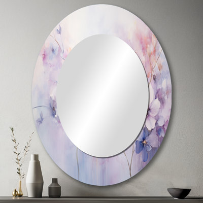 Miroir mural mauve