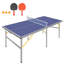 Ensemble de table de ping-pong pliable et portable 6 pi, 2 raquettes de tennis de table et 3 balles