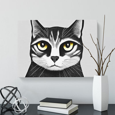 Cat Illustration Vol.5 Abstract - Wrapped Canvas
