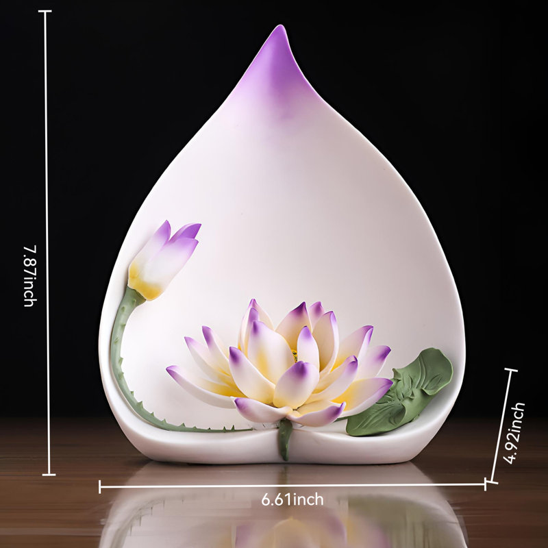 Lotus traditionnel chinois en céramique - Présentoir de table artistique