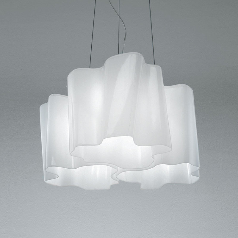 Logico Nested Suspension Light by Michele De Lucchi & Gerhard Reichert, Milky White