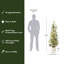 Sapin de Noël artificiel vert de 1,5 m (5 pi) aux branches clairsemées, avec des pommes de pin dans un pot blanc