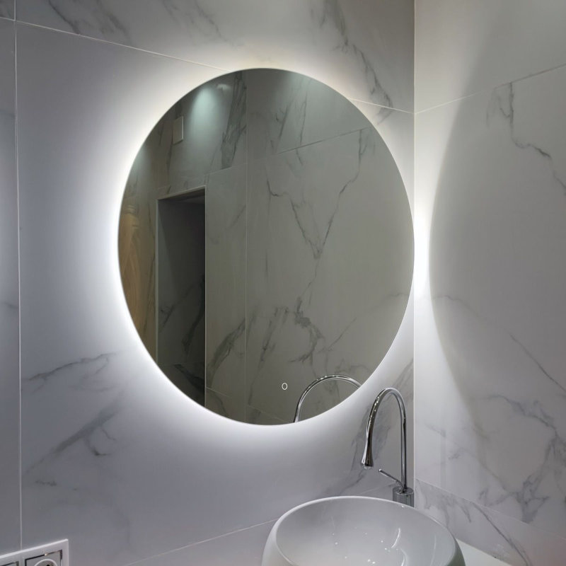 Round Mirror, 203.2 cm H x 203.2 cm W