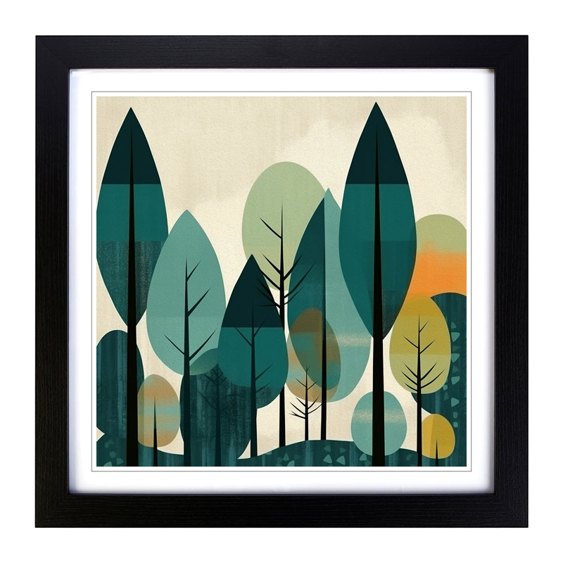 Single Picture Frame Print on Wood, Black