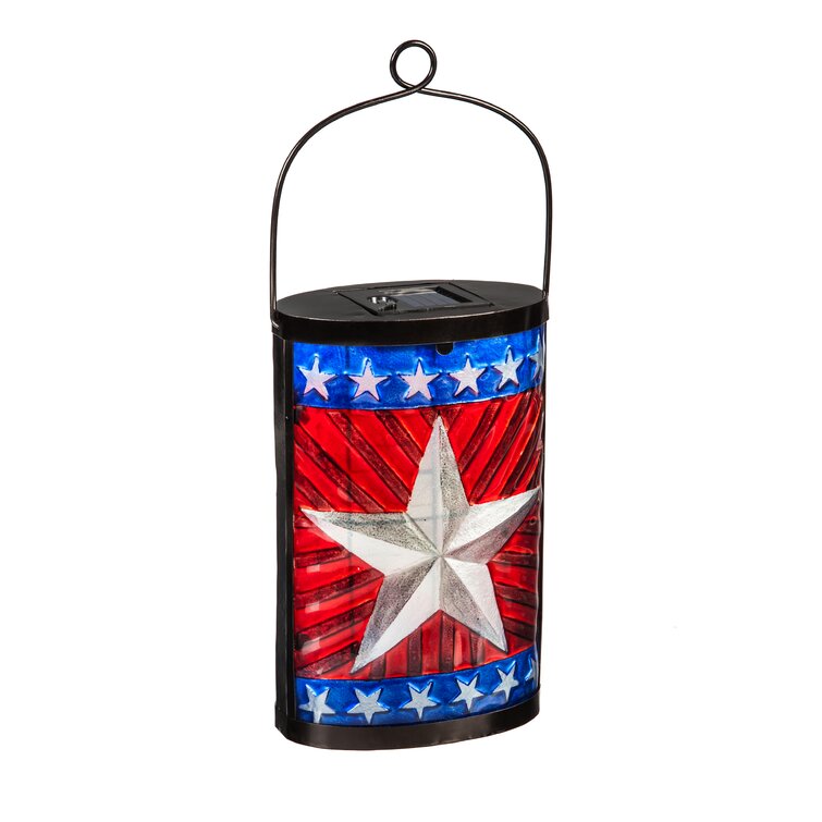 3 x Battery Powered Lanterns - Red White & Blue Indoor Outdoor LED