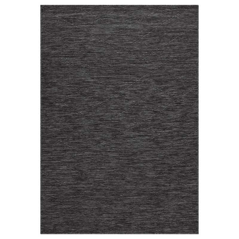 Modern Outdoor Geometric Area Rug, Non-Slip Washable Carpet, Rectangle 9' x 12'