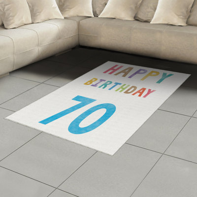 Tapis décoratif coloré en fibres de polyester à haute densité