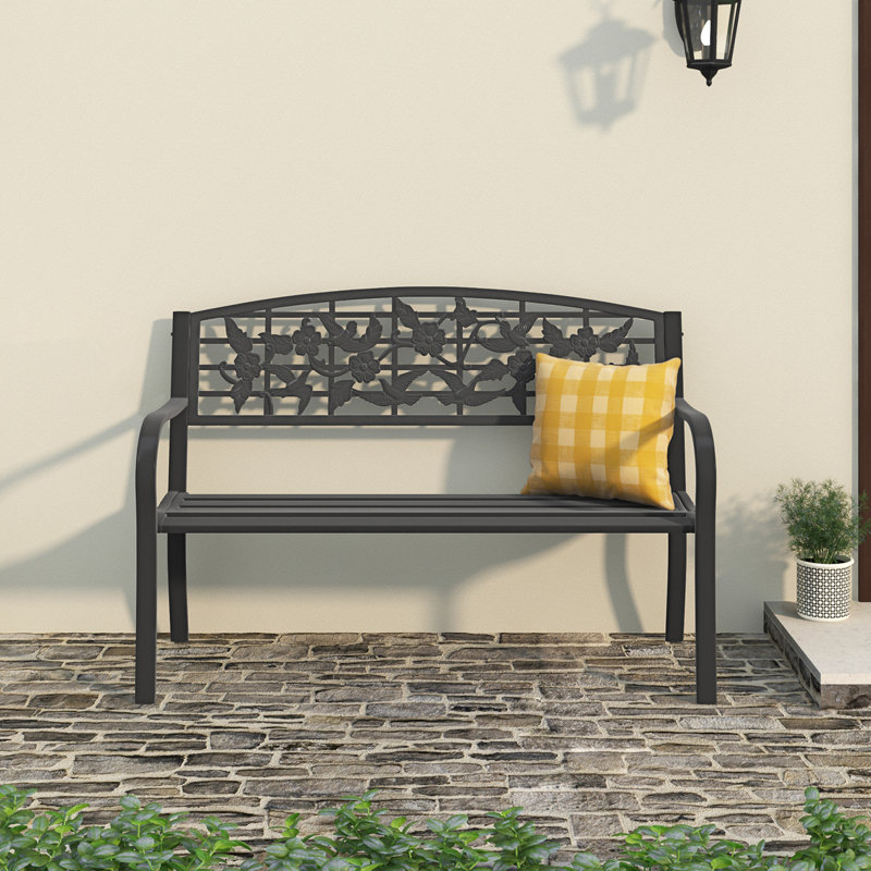 Banc de jardin en acier Tyann