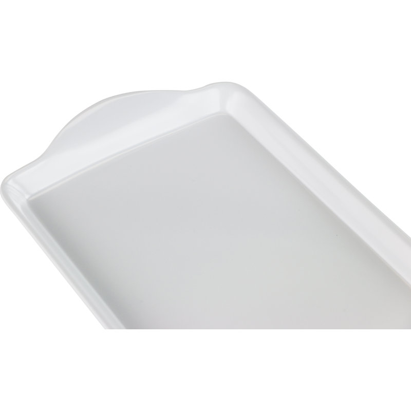 Reston Lloyd Melamine Plastic Tidbit Tray, BPA-Free, Food Safe, Multipurpose Platter Serving Tray, White