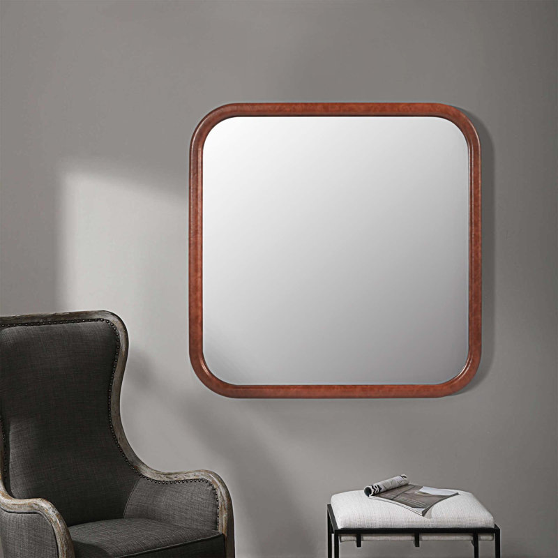 Laconia Square Mirror, Dark Brown