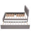 Lit plateforme tapissier avec tiroirs et lit gigogne-752401238