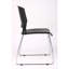 Ensemble de 2 chaises empilables Anu, en polypropylène noir sculpté, base en traîneau chromé