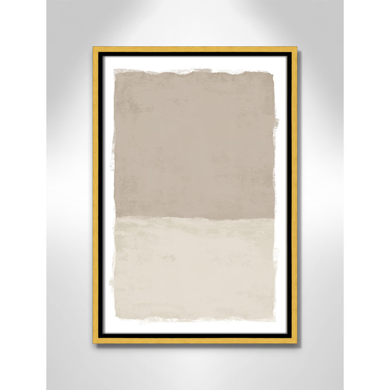 «Silent Sands I Print» par Natalie Carpentieri, L 13,5 po x H 19,5 po, Flotteur doré