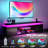 Modern TV Stand with RGB LED Lights for TVs up to 75 80 inch, media console with Power Outlet Entertainment Center for Living Room-1650023783