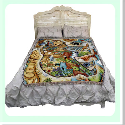 Grizzly Spirit Cotton Tapestry Throw - 72x54 Blanket Gift