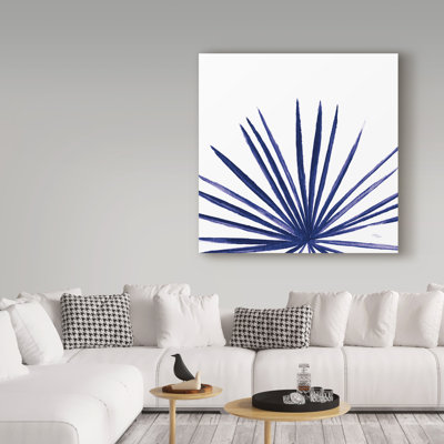 « statement palms iii indigo », reproduction d’impression sur toile tendue