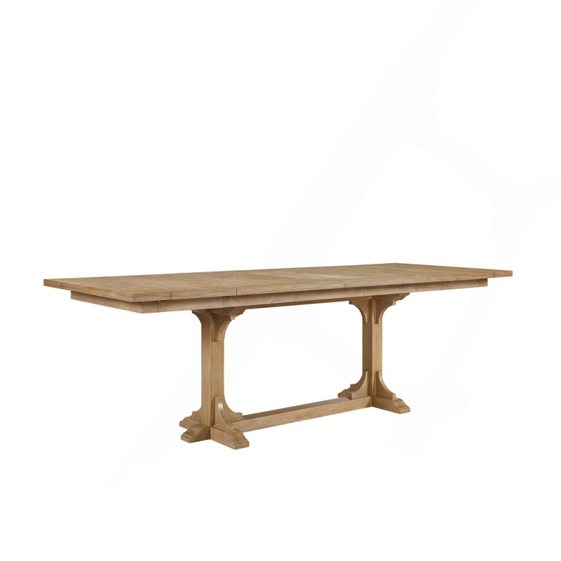 Table à tréteaux à hauteur de comptoir, Beige