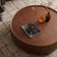 Table basse circulaire de conception moderne pour les salons, les chambres à coucher et les bureaux avec base en fer stable-499858433