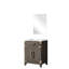 24 po Commode de salle de bain en chêne brun X 18 po avec comptoir en acrylique et miroir inclus