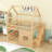 Wooden House Bed With LED Light-1815051002