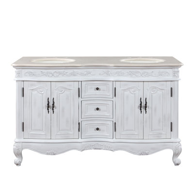 Ensemble de meuble-lavabo double 58 po Aafreen