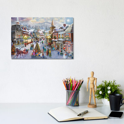Victorian Christmas Village- Gallery-Wrapped Canvas Giclée